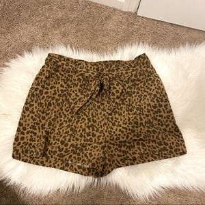 Brand New Leopard Paperbag Shorts
